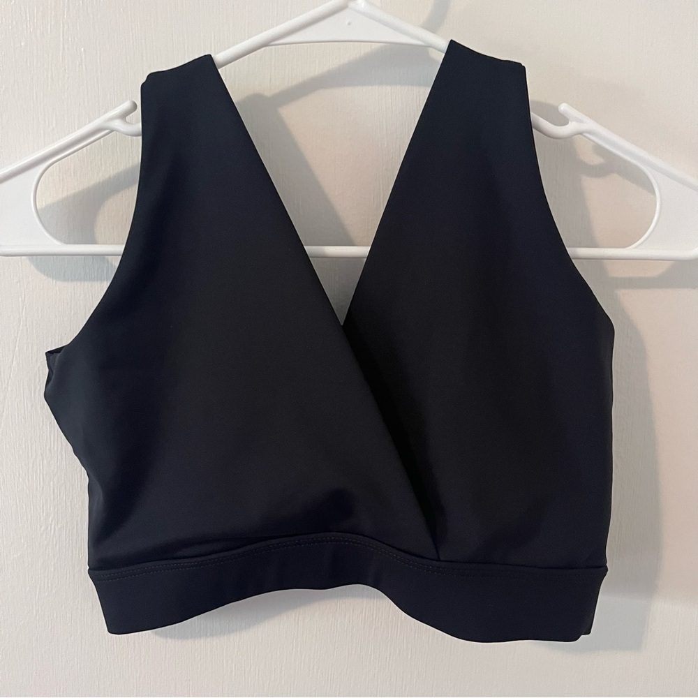 Nyssa Fourthwear Postpartum Recovery Bralette Black V-Neck Wireless Small Medium